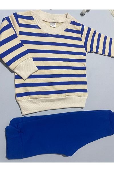 MGO KİDS Baby Boy Stripe Printed 100% Cotton Combed 2 String 2 Pack, Set