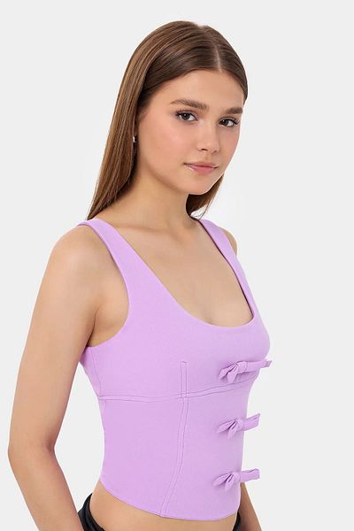 Hiccup Αμάνικο μπλουζάκι Bodycon - Λεπτομέρεια με σχισμή
