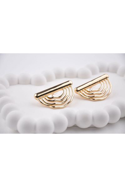 MEECY Gold Color Half Cloud Earrings