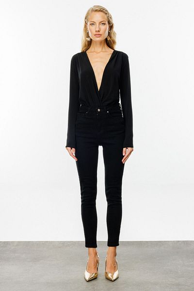 Ekol Μαύρο γυναικείο τζιν παντελόνι 4121 - Skinny Leg