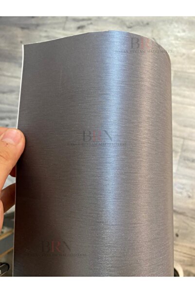 BRN Reklam Gri fırça desenli dokulu hava kanalı kendinden yapışkanlı masa dolap kaplama dekorasyon folyosu