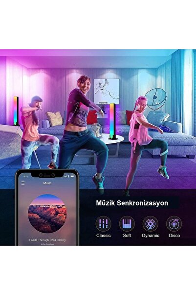 Home Rgb Atmosfer Işık Çubuğu Ortam Müzik Tv oyun  Senkronizasyon Dekorasyon Gece Lambası Wifi LED Işık