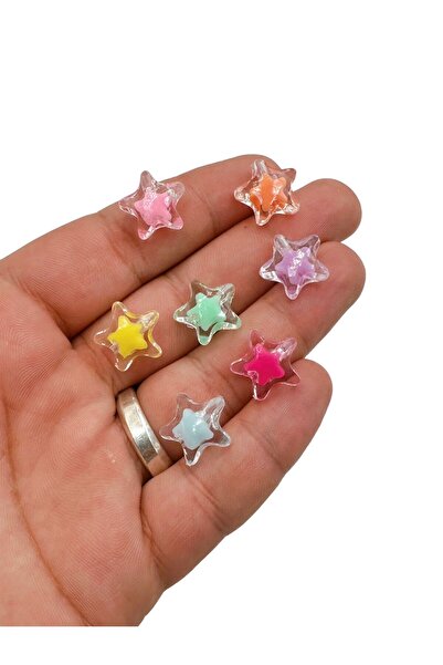 Ebruli Boncuk Set de mărgele acrilice Star 12 mm - 50 G (mărgele)