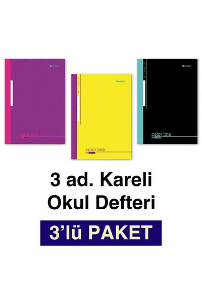 Etika A4 School Notebook - 3 Pack, 60 Artwork, Checked and Stitched