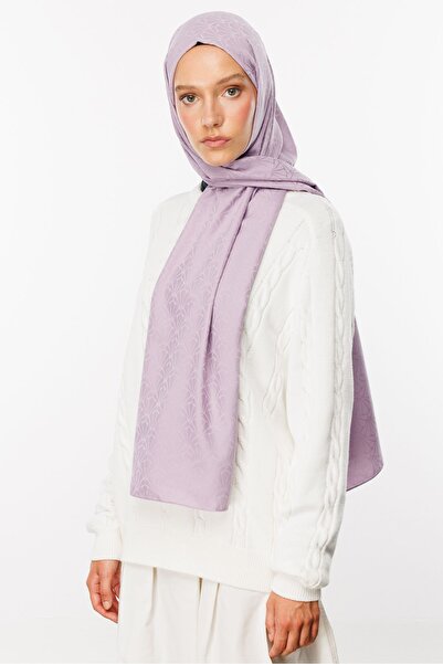 Mooncorn Σάλι ζακάρ με λιλά με μοτίβο Lotus