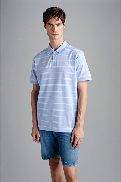 PAUL&SHARK MEN'S KNITTED POLOSHIRT C.WCOTTON