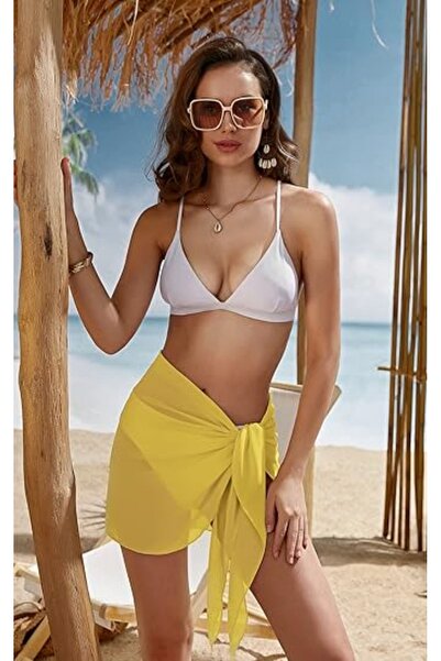 VOOP Κίτρινο τούλι Pareo - Δεμένο στη μέση