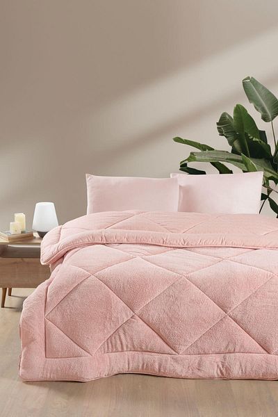 Kardelen Double Gray Wellsoft Quilt Double Sided 195 X 215