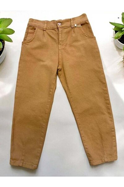 Zekids Детски габардинени панталони за момичета - сезонни и с подгъв