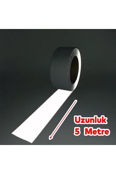 Badem10 Gray Metallized Colored Reflective Night Glow Tape - 5 Cm, 5 Mt Warning Tape
