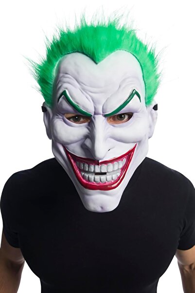 Parti dolabı Cadılar Bayramı Joker Maske Yeşil Saçlı Korkuç Halloween Parti Maskesi Yetişkin Çocuk 31 cm