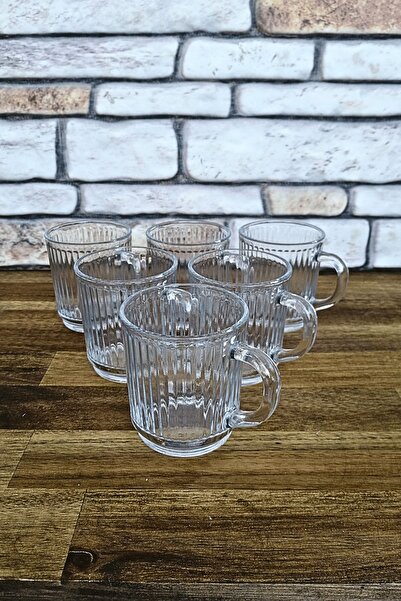 ELEGANCEV SAPLI SU BARDAĞI - ÇAY BARDAĞI - SAPLI CAM BARDAK- 6 ADET