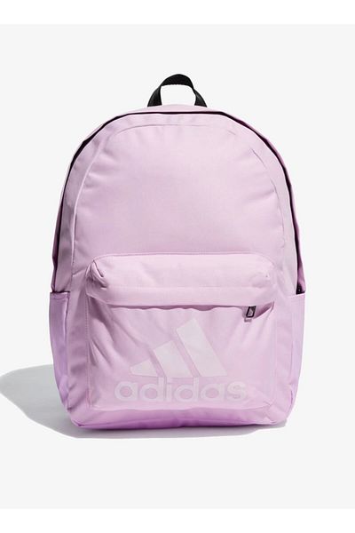 adidas Logo Print Backpack with Zip Closure