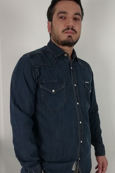 TOUSUS Мъжка риза Slim Fit Western Denim Slm-2020-tss
