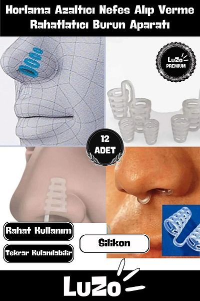 LuZo Premium Series Snoring Reducing Breathing Relaxing Nose Hole Apparatus 12 Pieces