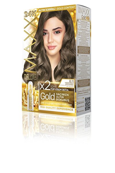 MAXX DELUXE Golden Serıes 24k Altın Içerikli Tüp Boya Ve Saç Bakım Serumlu (2...