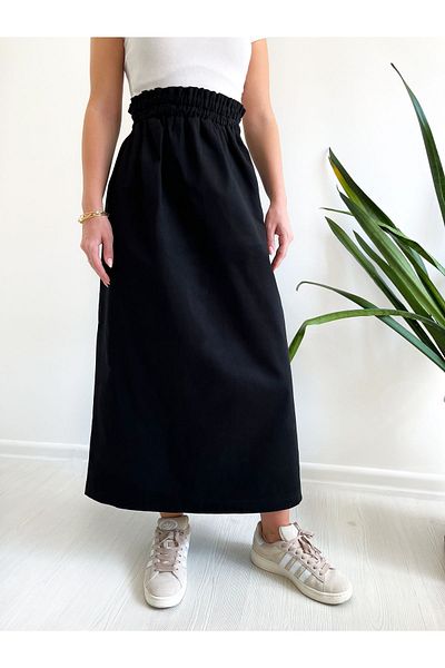FREYA MODA Pencil Denim Skirt - Elastic Waist