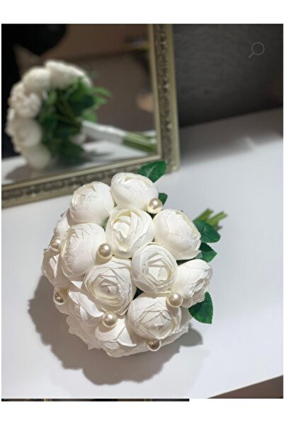 Merveparti İncili şakayık Gelin Buketi ,şakayık çiçeği