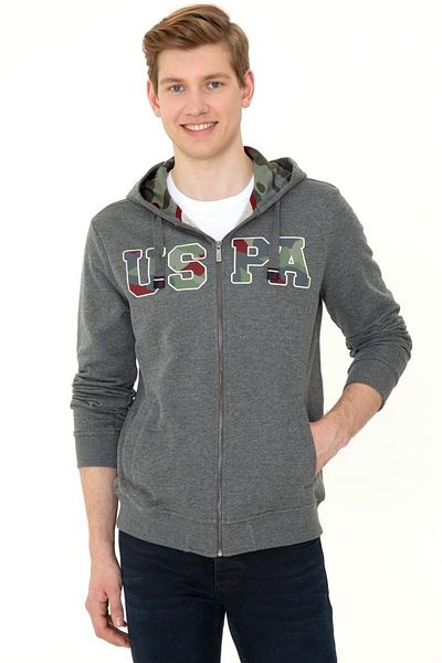 U.S. Polo Assn. Αντρική ζακέτα Anthracite