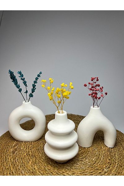 Somiar Bohemian Figurine Miniature 3-Piece Vase Set - Minimal Design