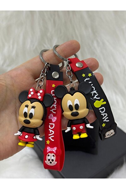 Hediyedukkani Sevimli minnie ve Mickey mouse çift anahtarlık çanta süsü