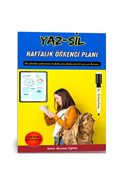 Enine Boyuna Eğitim دفتر خطة الطالب YAZ-ERASE (يوميًا وأسبوعيًا)