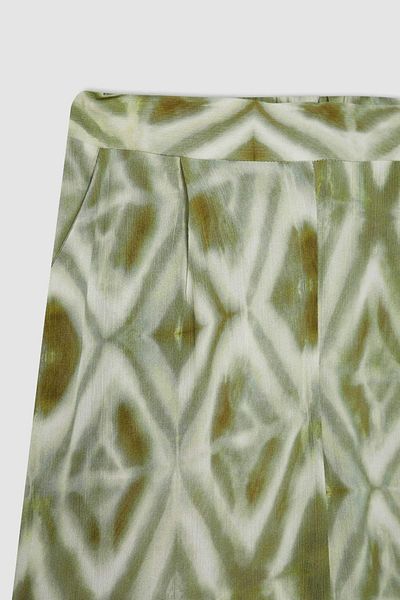 DeFacto Patterned Relax Fit Viscose Trousers - Pocketed, Wide Leg 3169972
