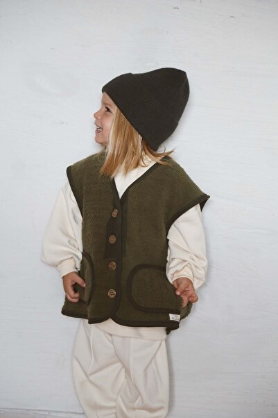 OhlalaKoala Khaki Wellsoft Vest for 1-6 Years Old Children