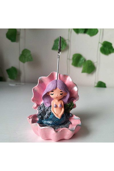 melora Mermaid Mermaid Note Holder - Decorative Note Holder - Metal Pincer Note Holder - Handmade - Photo Holder