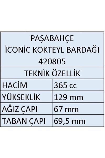 Paşabahçe 420805 Iconic Gri Meşrubat Su Bardağı 6 Adet Büyük