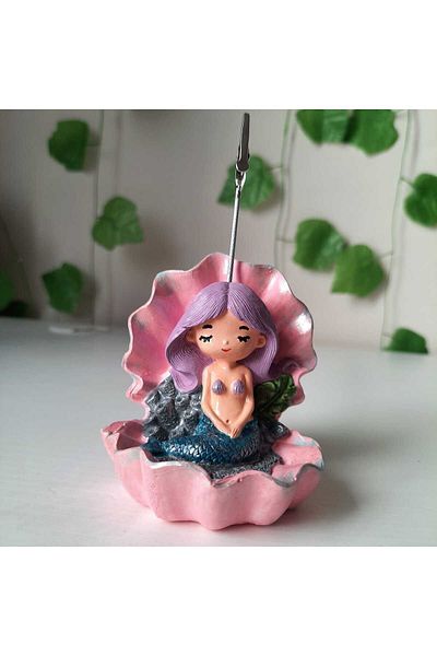 melora Mermaid Mermaid Note Holder - Decorative Note Holder - Metal Pincer Note Holder - Handmade - Photo Holder