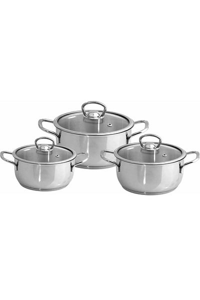 Nms 3-Piece Pot Set 6-Piece Steel Pot Set