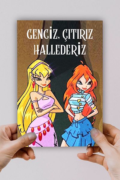 SARANG Caiet A5 Winx Stella & Bloom We Will Handle The Young Crunchy Printed (50 de coli)