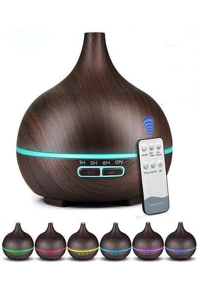 sonx Aroma Difüzörü Gece Işığı 7 Led Hava Nemlendirici Kumandalı Buhar Makine...