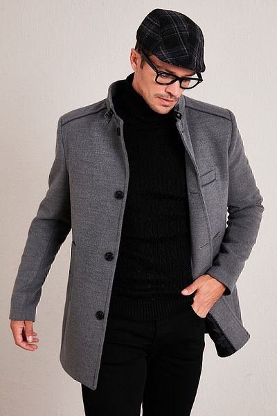 Buratti Slim Fit Βαμβακερό Παλτό Ανδρικό ΠΑΛΤΟ 5841012