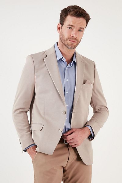 Buratti 6 Drop Double Slits Melted Slim Fit Blazer Jacket 6601040