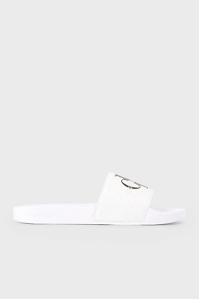 Calvin Klein شبشب مسطح بشعار YW0YW0010301W SLIPPERS YW0YW00103 01W