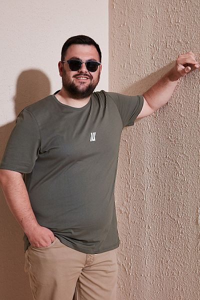 Buratti Ανδρικό μπλουζάκι από βαμβακερό λαιμόκοψη μεγάλου μεγέθους - T SHIRT 5902753 Β