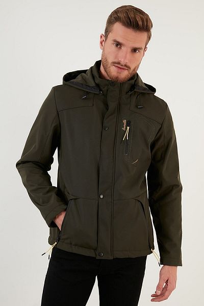 Buratti Αδιάβροχο παλτό SoftShell με αποσπώμενη κουκούλα Ανδρικό ΠΑΛΤΟ 497LUIS