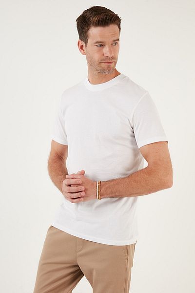 Buratti Βαμβακερή κανονική εφαρμογή Crew Neck Basic T Shirt Ανδρικό T SHIRT 59020201