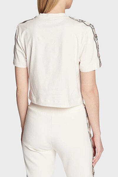 Guess Logo Tapeed 100% Cotton Crew Neck Relaxed Fit Britney T Shirt T Shirt V3rı08ı3z14 G6