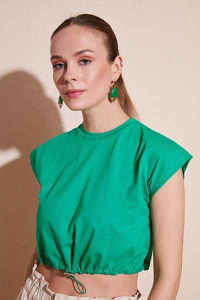 Lela Тениска с кръгло деколте, 100% памук, къса, ТЕНИСКА 5865587