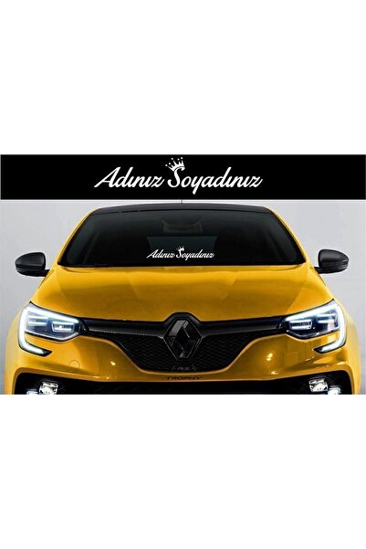 Genel Markalar Oto Sticker Size Özel Isim Stance Taçlı Orta Boy Cam Yazısı Araba Stickeri 30cm