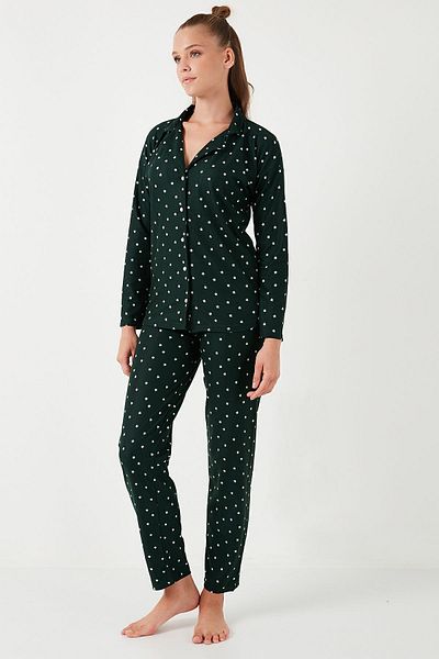 Lela Stretch Standard Fit Buttoned Pajama Set - 60956601