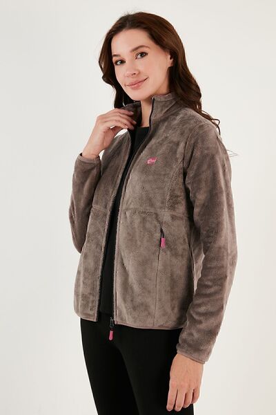 Lela Slim Fit Anti-Pilling Tüylenme Yapmayan Yumuşak Dokulu Fermuarlı Polar Hırka HIRKA 590701