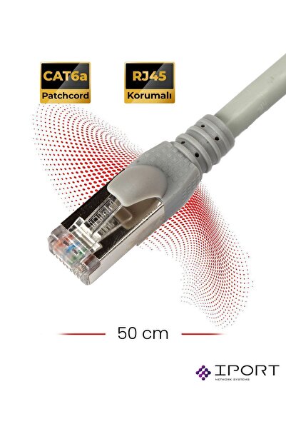 Cat6a Network Ağ Internet Kablosu 50 Cm