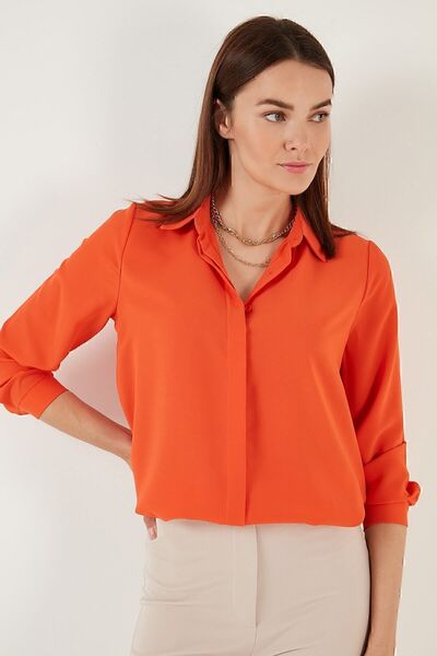 Lela Regular Fit Long Back Summer Shirt 611bg9741