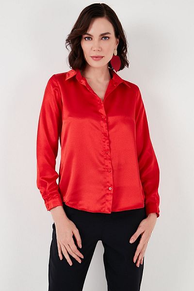 Lela Regular Fit Satin Classic Shirt SHIRT66939642S4