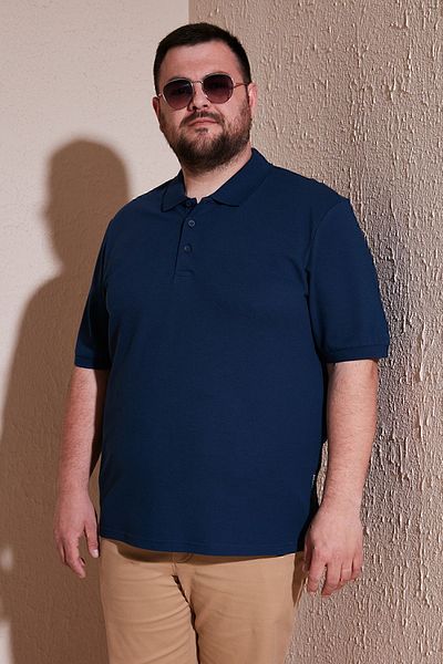 Buratti Памучна стандартна тениска с поло деколте с голям размер Мъжка тениска с поло деколте SHIRT5902127B