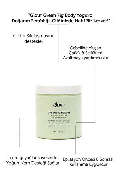 GLOUR Body Yogurt - Green Fig 250 ml |   Fig Moisturizing Revitalizing